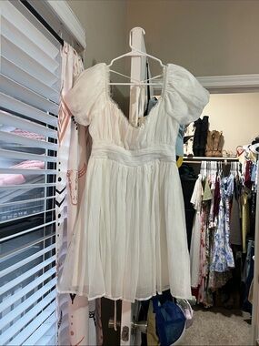 Altar'd State White Sundress with Delicate Straps